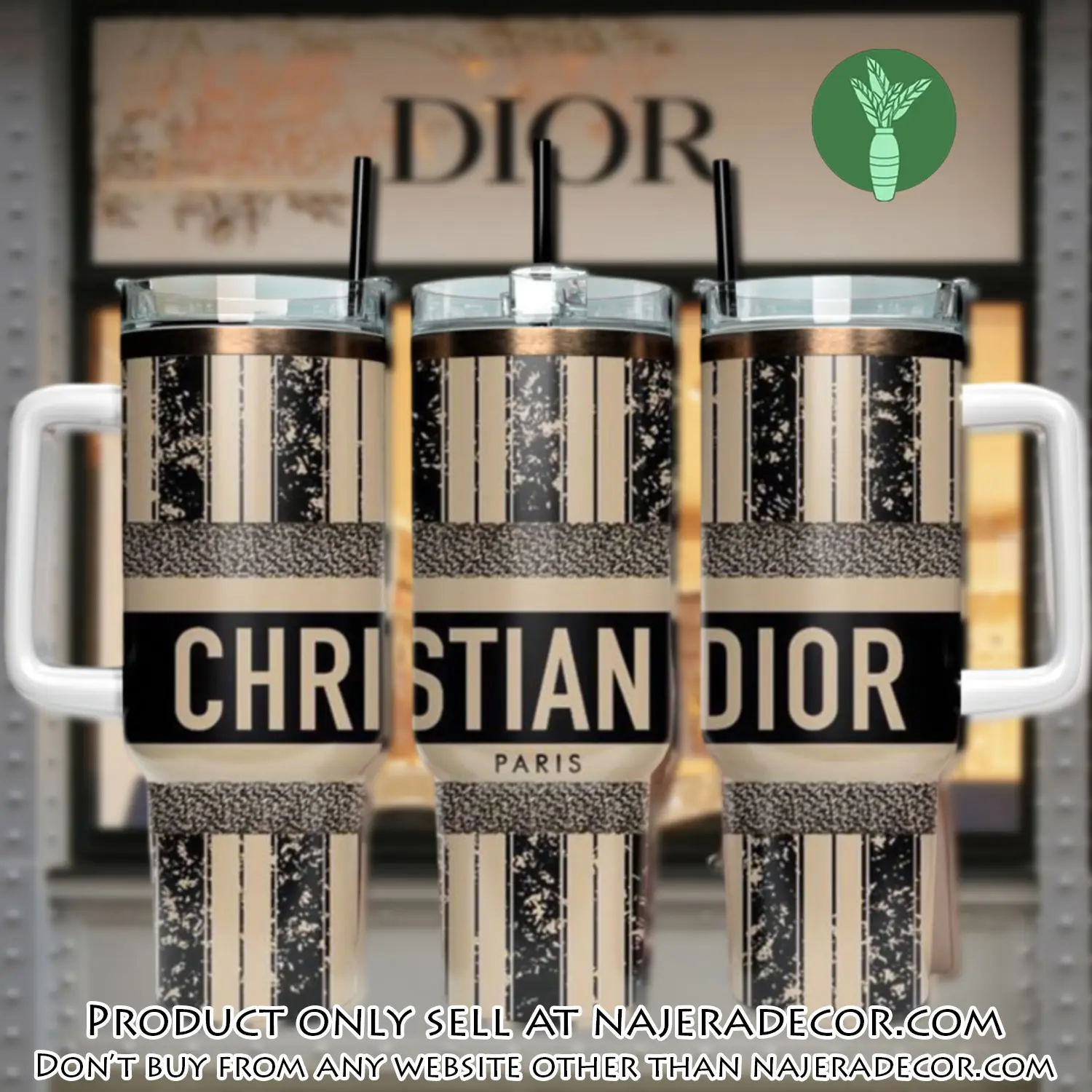 Dior logo 40oz stanley tumbler 40oz stanley tumbler fashion stanley tumbler ktb1119 njr3624184